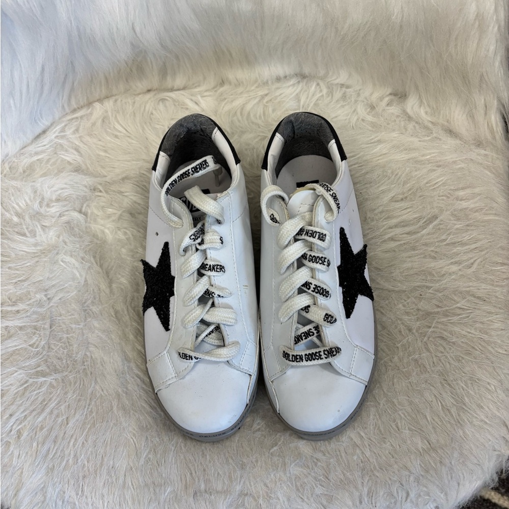 White Sneakers with Black Star